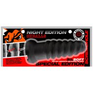 Oxballs - Screwdhole - Inbrengbare Fuck Sleeve - Night Edition - Siliconen/TPR - Zwart