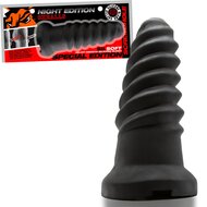 Oxballs - Screwdhole - Inbrengbare Fuck Sleeve - Night Edition - Siliconen/TPR - Zwart