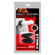 Oxballs - Z-Balls Ballstretcher - Night Edition - Siliconen/TPR - Zwart