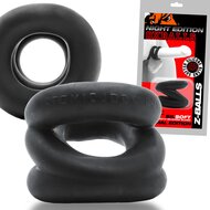 Oxballs - Z-Balls Ballstretcher - Night Edition - Siliconen/TPR - Zwart