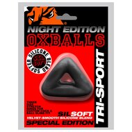 Oxballs - Tri-Sport - Night Edition - Cocksling - Siliconen/TPR - Zwart