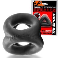 Oxballs - Tri-Sport - Night Edition - Cocksling - Siliconen/TPR - Zwart