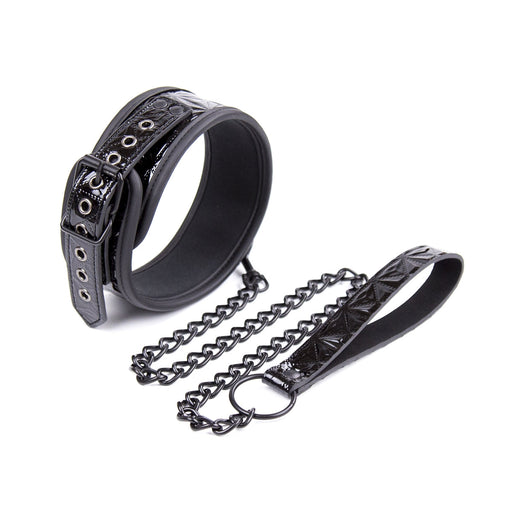 Smart Moves - Collar - Hoogglans Zwart - PU Leer-Erotiekvoordeel.nl