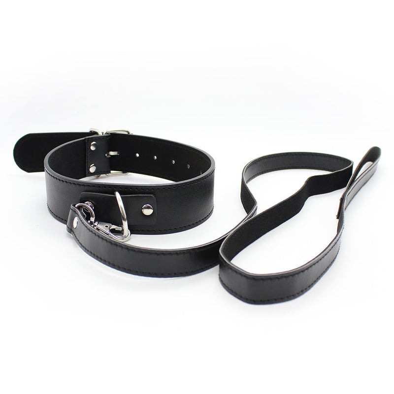Smart Moves - Klassieke Collar met Leiband - Zwart-Erotiekvoordeel.nl