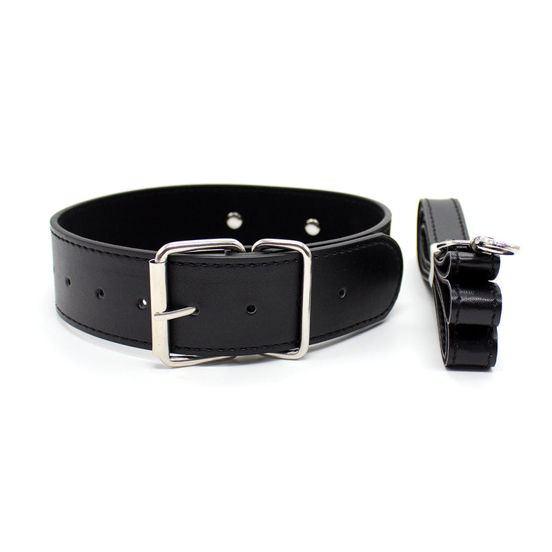 Smart Moves - Klassieke Collar met Leiband - Zwart-Erotiekvoordeel.nl