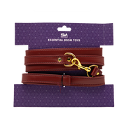 Smart Moves - Collar met Leash - Donkerrood - Gouden Hardware-Erotiekvoordeel.nl