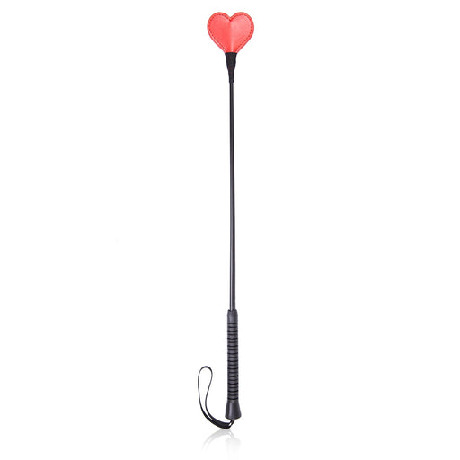 Smart Moves - Rijzweepje - Hartvormig Flapje - 60 cm - Rood/Zwart-Erotiekvoordeel.nl