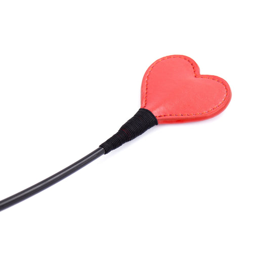 Smart Moves - Rijzweepje - Hartvormig Flapje - 60 cm - Rood/Zwart-Erotiekvoordeel.nl