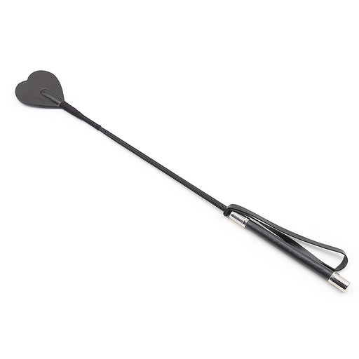 Smart Moves - Paardrijzweepje - Hartvormige Flap - 56 cm - Zwart-Erotiekvoordeel.nl