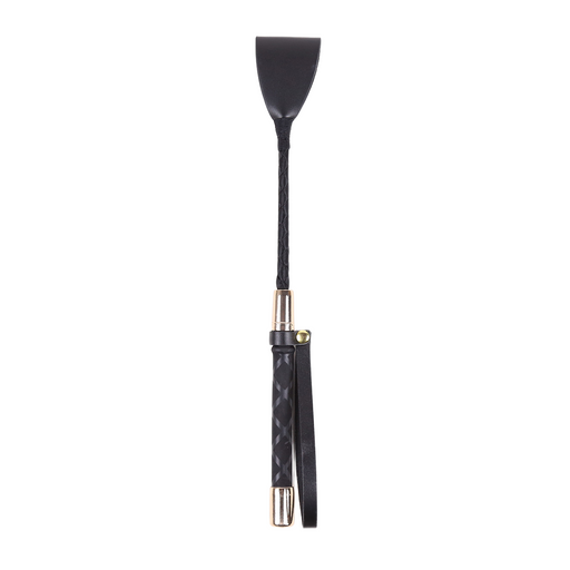 Smart Moves - Kort Paardrijzweepje - 29 cm - Zwart/Goud-Erotiekvoordeel.nl