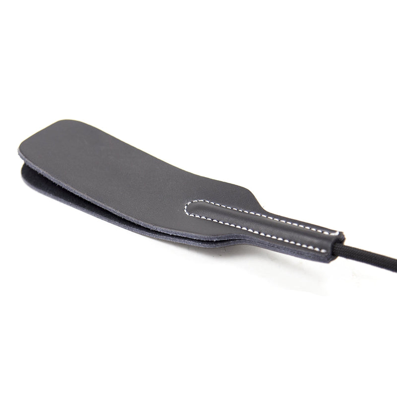 Smart Moves - Lederen Paardrijzweepje - Dubbele Flap - 54 cm - Zwart-Erotiekvoordeel.nl