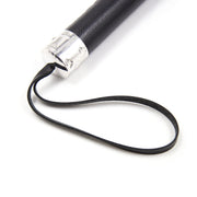 Smart Moves - Flogger - Glad Handvat - 50 cm - Zwart/Zilver-Erotiekvoordeel.nl