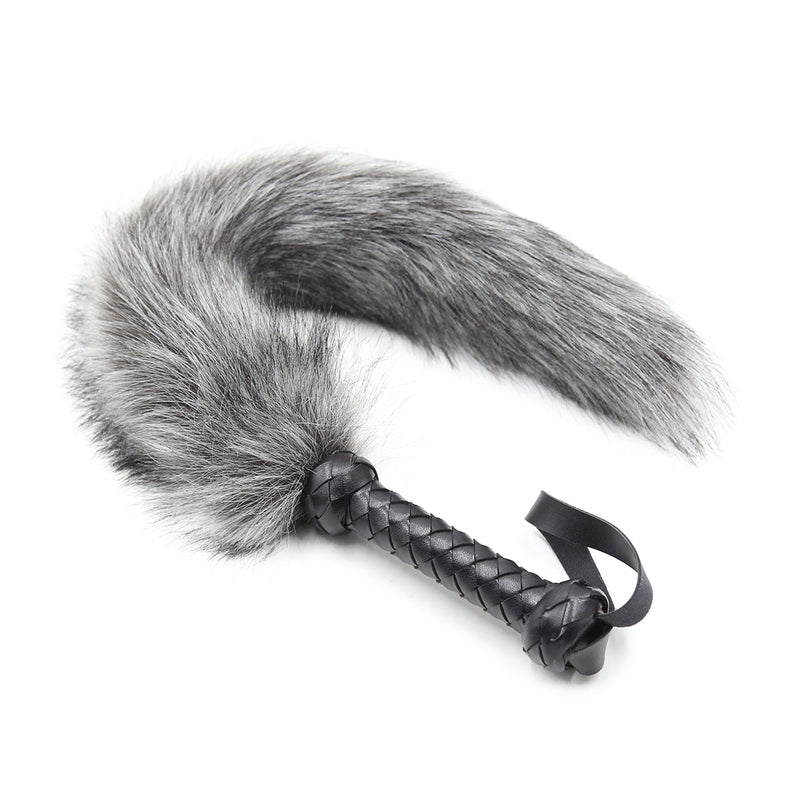 Smart Moves - Vossenstaart Flogger - 62cm - Grijs-Erotiekvoordeel.nl