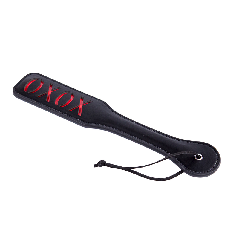 Smart Moves - Paddle XOXO - 32 cm - Zwart/Rood-Erotiekvoordeel.nl