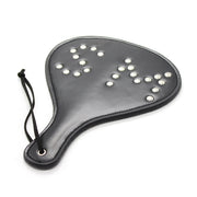Smart Moves - Ronde Paddle met Siernieten - PU Leer - Zwart-Erotiekvoordeel.nl