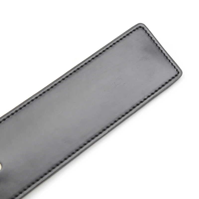 Smart Moves - Rechte Paddle - Handvat met Studs - PU Leer - Zwart-Erotiekvoordeel.nl