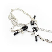 Smart Moves - Tepelklemmen en Clitorisklem aan Ketting - Verstelbaar - Zilver-Erotiekvoordeel.nl