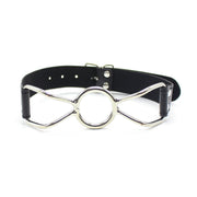 Smart Moves - Ring Gag - Maat S - PU Leer - Zwart-Erotiekvoordeel.nl