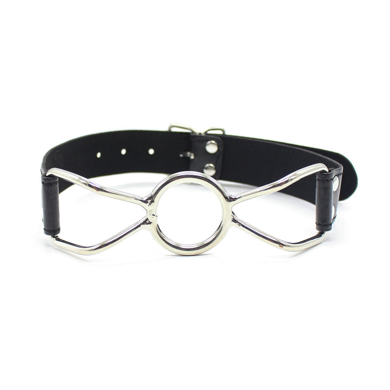 Smart Moves - Ring Gag - Maat S - PU Leer - Zwart-Erotiekvoordeel.nl