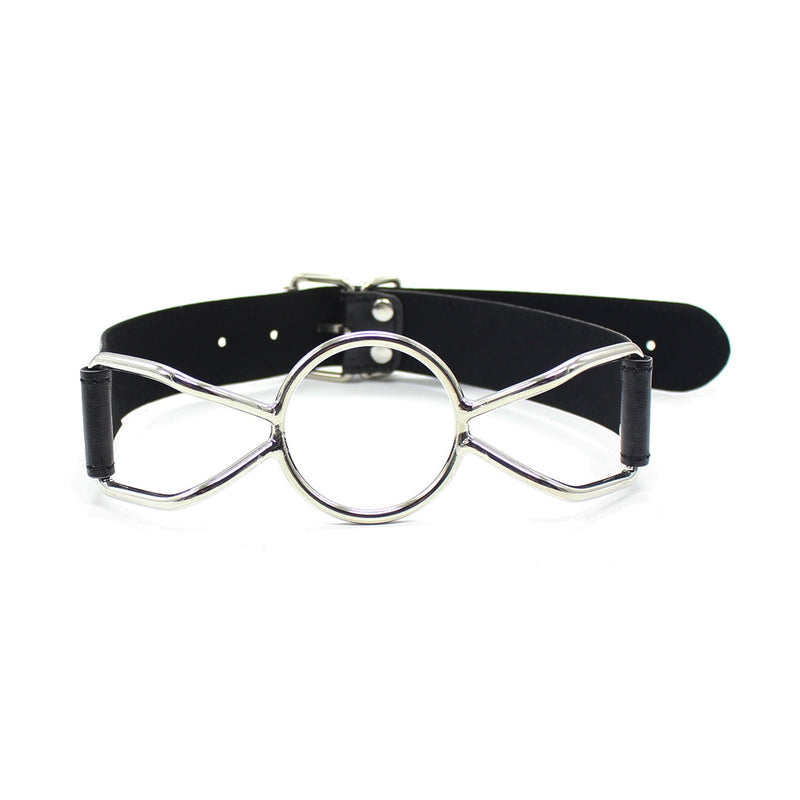 Smart Moves - Ring Gag - Maat L - PU Leer - Zwart-Erotiekvoordeel.nl