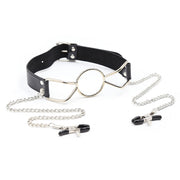 Smart Moves - Ring Gag met Tepelklemmen-Erotiekvoordeel.nl