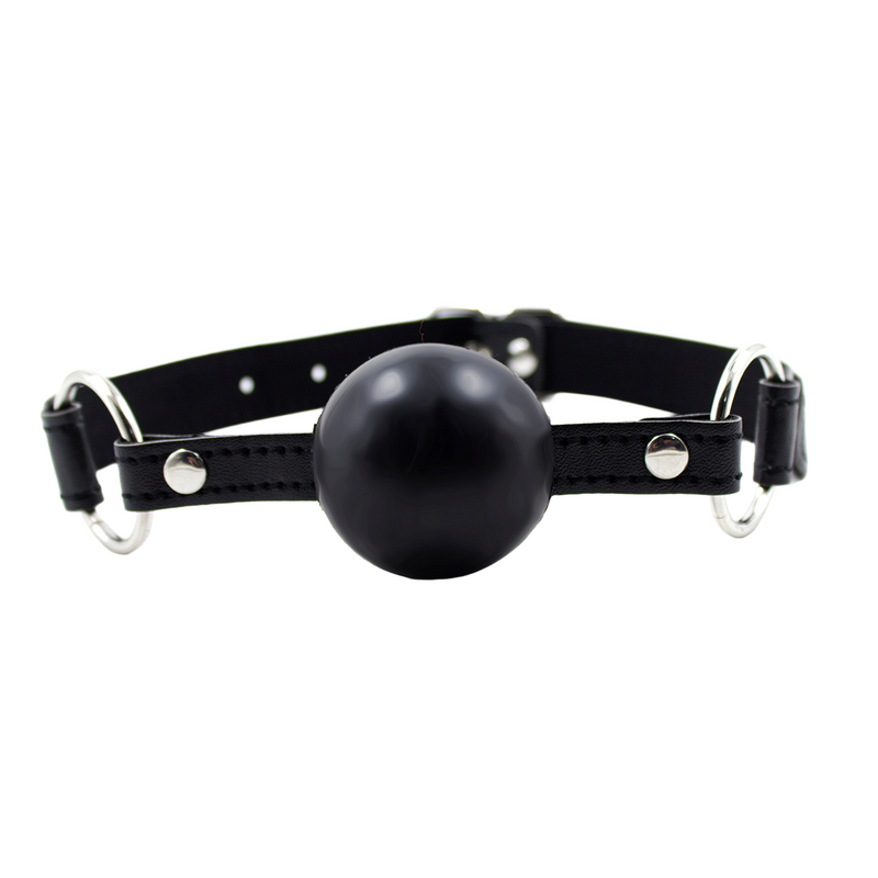 Smart Moves - Ball Gag - Siliconen Bal - PU Lederen Band - Zwart-Erotiekvoordeel.nl