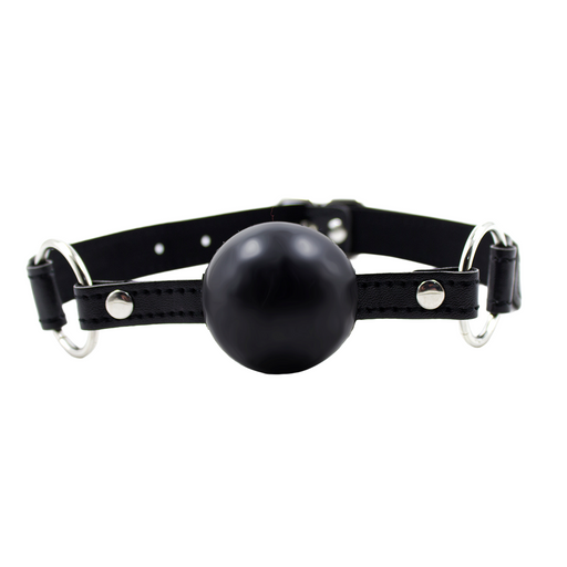 Smart Moves - Ball Gag - Siliconen Bal - PU Lederen Band - Zwart-Erotiekvoordeel.nl