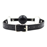 Smart Moves - Ball Gag - Siliconen Bal - PU Lederen Band - Zwart-Erotiekvoordeel.nl
