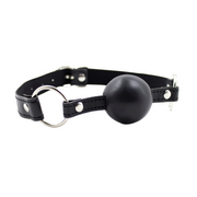 Smart Moves - Ball Gag - Siliconen Bal - PU Lederen Band - Zwart-Erotiekvoordeel.nl