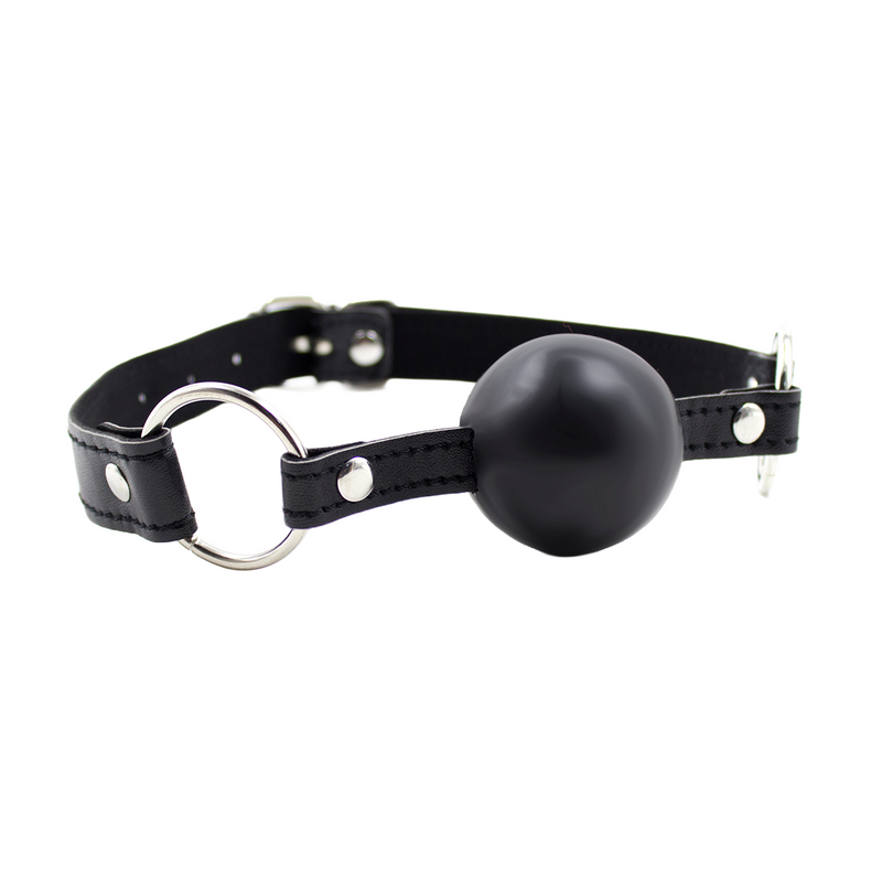 Smart Moves - Ball Gag - Siliconen Bal - PU Lederen Band - Zwart-Erotiekvoordeel.nl