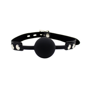 Smart Moves - Afsluitbare Siliconen Ball Gag - Zwart-Erotiekvoordeel.nl