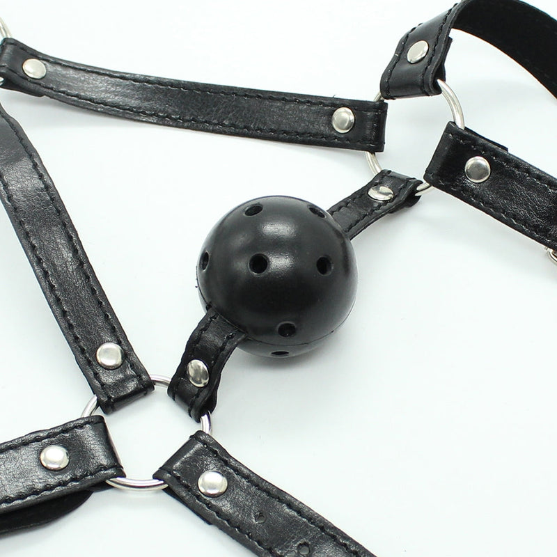Smart Moves - Ball Gag met Hoofdharnas-Erotiekvoordeel.nl