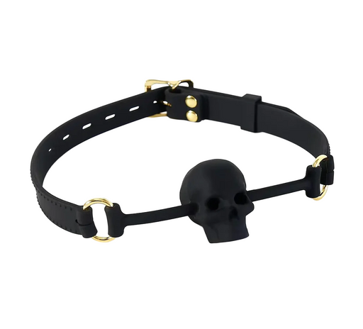 Smart Moves - Gothic Skull Gag - Zwart-Erotiekvoordeel.nl