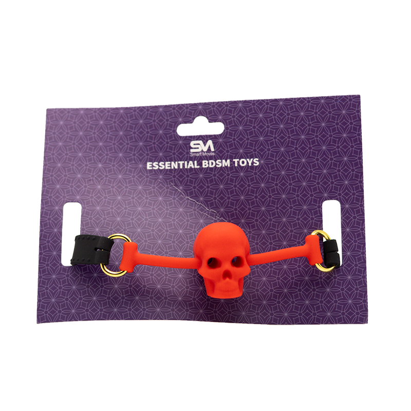 Smart Moves - Gothic Skull Gag - Rood-Erotiekvoordeel.nl
