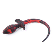 Smart Moves - Buttplug met Puppy Tail - Rood/Zwart-Erotiekvoordeel.nl
