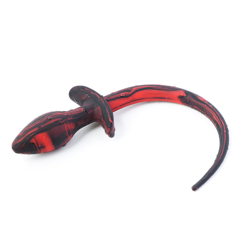 Smart Moves - Buttplug met Puppy Tail - Rood/Zwart-Erotiekvoordeel.nl