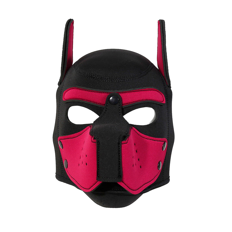 Fixxx - Hondenmasker - Puppy Hood - Zwart/Roze-Erotiekvoordeel.nl