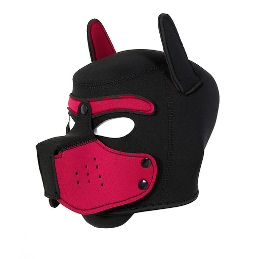 Fixxx - Hondenmasker - Puppy Hood - Zwart/Roze-Erotiekvoordeel.nl