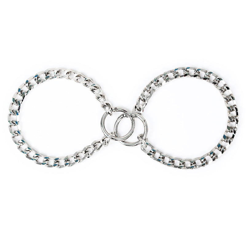 Smart Moves - Ketting Handboeien met Twee Ringen - Zilver-Erotiekvoordeel.nl