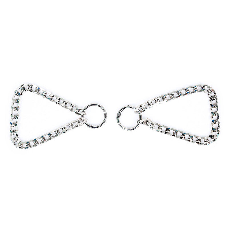 Smart Moves - Ketting Handboeien met Twee Ringen - Zilver-Erotiekvoordeel.nl