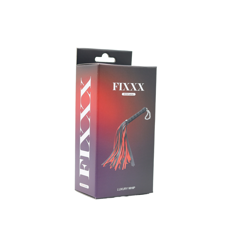 Fixxx - Luxe Flogger - Kunstleer - Zwart/Rood