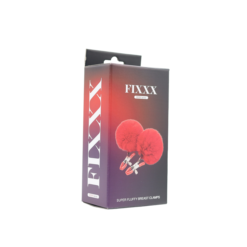 Fixxx - Fluffy Pompom Tepelklemmen - Rood