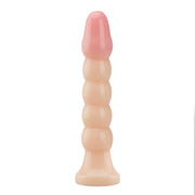 Being Fetish - PVC Anaal Plug met Ribbels - 14,5 cm - Lichte Huidskleur-Erotiekvoordeel.nl