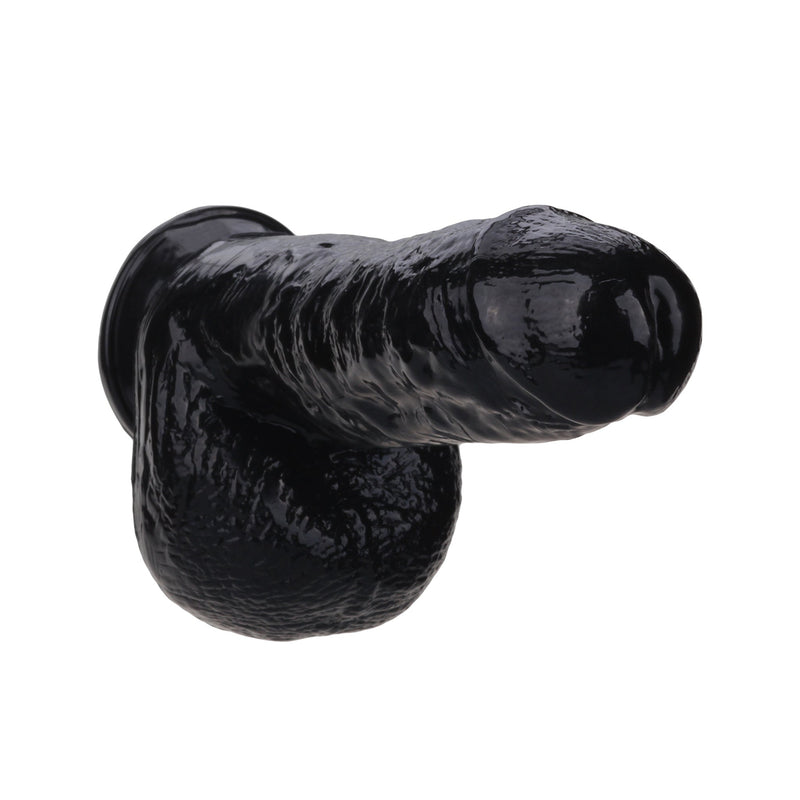 Deep Desire - Dildo met Zuignap - TPR - 19 cm - Zwart-Erotiekvoordeel.nl