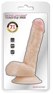 Being Fetish - PVC Dildo met Zuignap - 19 cm - Lichte Huidskleur-Erotiekvoordeel.nl