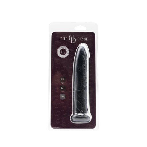 Deep Desire - Dildo zonder Balzak - 17 cm - TPR - Zwart-Erotiekvoordeel.nl