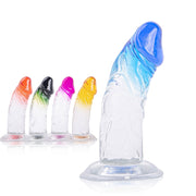 Deep Desire - Dildo - Kunstrubber - 15 cm - Transparant/Blauw-Erotiekvoordeel.nl