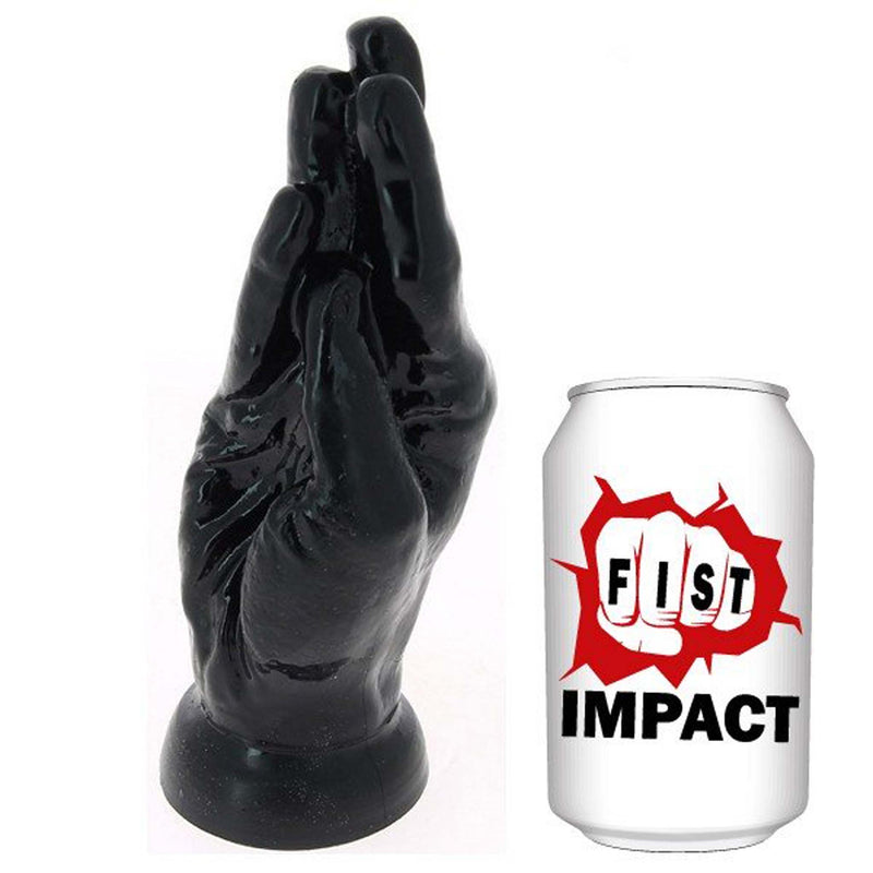 Gangbangster - One Hand - Buttplug - 18 x 6 cm - PVC - Zwart