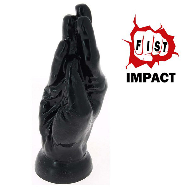 Gangbangster - One Hand - Buttplug - 18 x 6 cm - PVC - Zwart