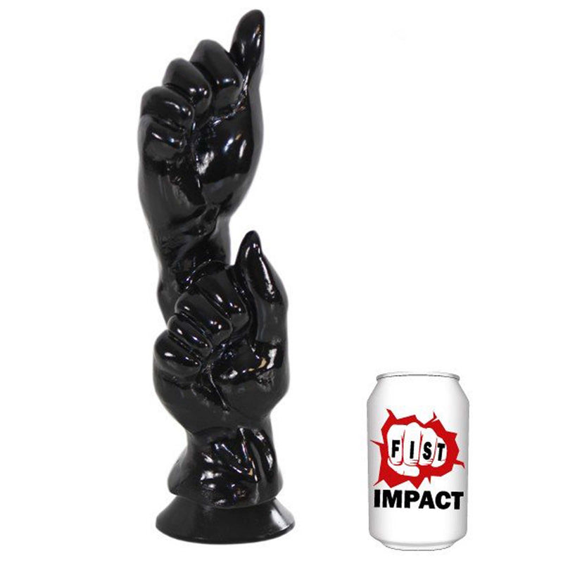 Gangbangster - Two Hands - Dildo - 32 x 9 cm - PVC - Zwart